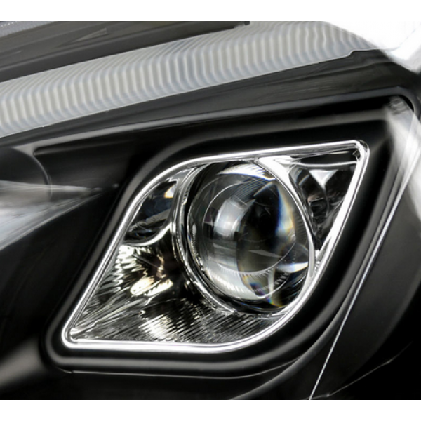 Оптика альтернативная передняя Mercedes стиль Honda CR-V III (2006-2012) черная