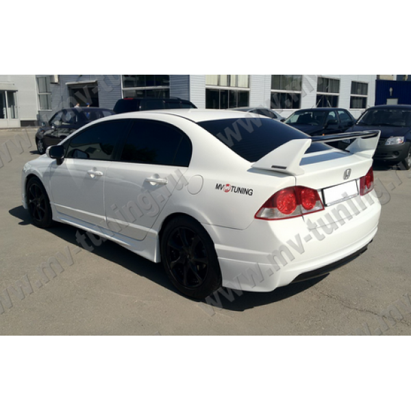 Спойлер на крышку багажника MUGEN Style высокий составной Honda Civic VIII 4D (2006-2012)
