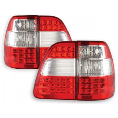 Оптика альтернативная тюнинг задняя LED Toyota Land Cruiser 100/105 (1998-2006) красно-белая