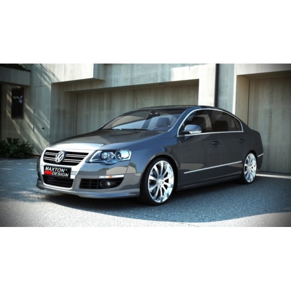 Юбка спойлер в стиле R-Line переднего бампера Volkswagen Passat B6 (2005-2011)