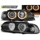 Оптика альтернативная Angel Eyes под заводской галоген передняя BMW e39 5 серия (1995-2003) черная