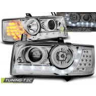 Оптика альтернативная Tuning-Tec Daylight передняя Volkswagen T4 (1990-1996) хром