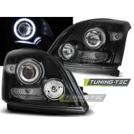 Оптика альтернативная Angel Eyes CCFL передняя Toyota Land Cruiser 120 (2002-2009) черная