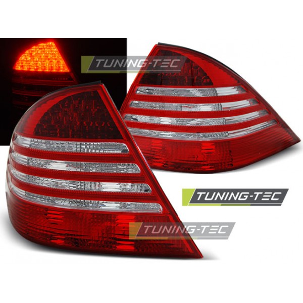 Оптика альтернативная LED задняя Mercedes W220 S-klasse (1998-2005) красно-белая