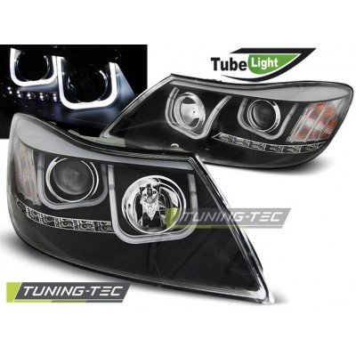 Альтернативная оптика передняя Tuning-Tec Tube Light для Skoda Otavia 1Z5 (2008-2013) черная