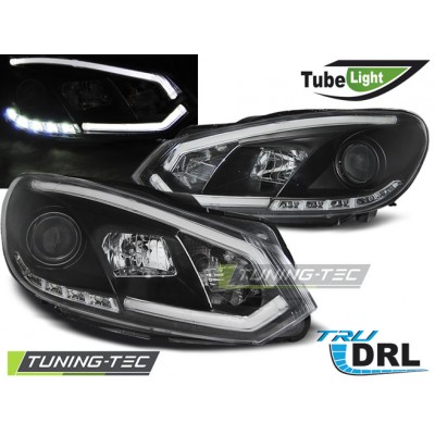 Оптика альтернативная передняя Tuning-Tec TubeLights Volkswagen Golf VI (2008-2012) черная