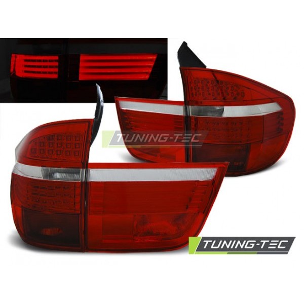 Альтернативная оптика светодиодная задняя Tuning-Tec BMW e70 X5 (2006-2010) красно-белая