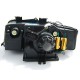 Оптика альтернативная передняя линзованная Tube Light Audi A4 B6 (2001-2004) черная