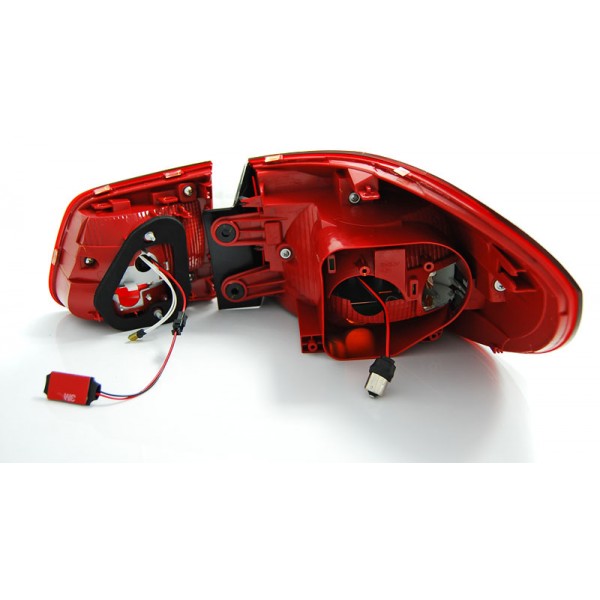 Оптика альтернативная LED задняя Volkswagen Tiguan (2011-2015) красно-тонированная