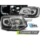 Оптика альтернативная с DRL передняя Volkswagen T5 (2010-2015) хром