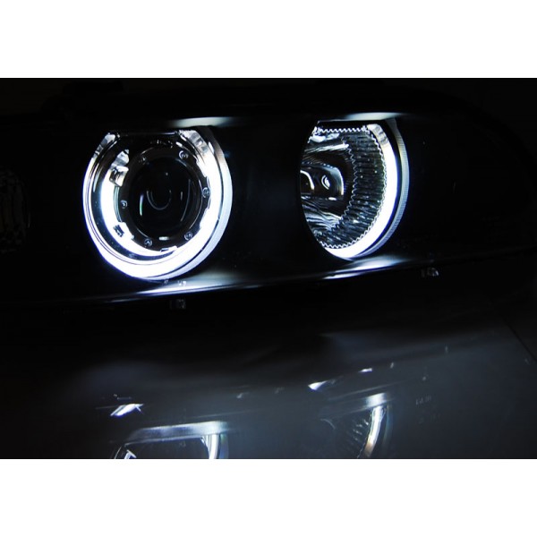 Оптика альтернативная Angel Eyes CCFL передняя BMW e39 5 серия (1995-2003) черная