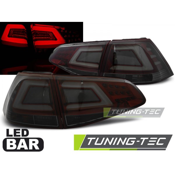 Оптика альтернативная LED задняя Volkswagen Golf VII (2012-...) красно-тонированные