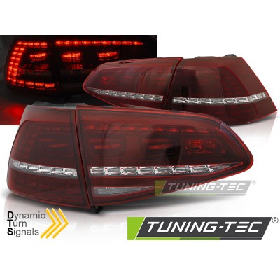 Оптика альтернативная LED R-Look задняя Volkswagen Golf VII (2012-...) красно-белая