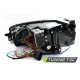 Альтернативная оптика с DRL U-Type передняя Volkswagen Golf VII (2012-...) черная c черной полосой