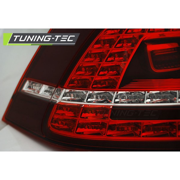 Оптика альтернативная LED GTI Look задняя Volkswagen Golf VII (2012-...) красно-белая