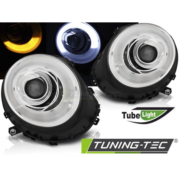 Альтернативная оптика Tube Light 2 передняя Mini Cooper/Cooper One/Cooper S R56 (2006-2014) хром