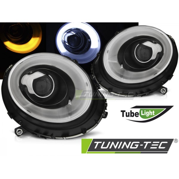 Альтернативная оптика Tube Light 2 передняя Mini Cooper/Cooper One/Cooper S R56 (2006-2014) черная