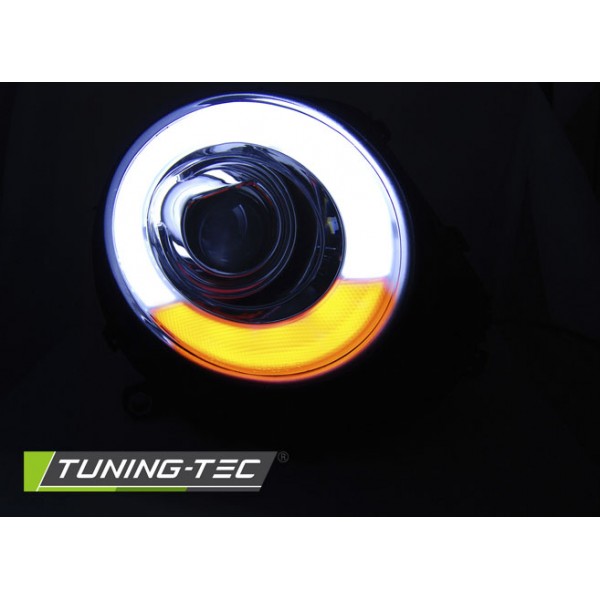 Альтернативная оптика Tube Light 2 передняя Mini Cooper/Cooper One/Cooper S R56 (2006-2014) черная