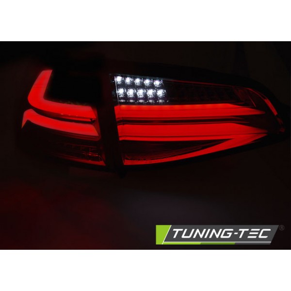 Оптика альтернативная светодиодная задняя Volkswagen Golf VII (2012-...) красно-белая
