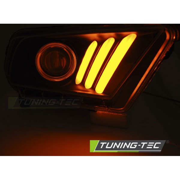 Оптика альтернативная линзованная Tube Light Ford Mustang V (2010-2014) черная