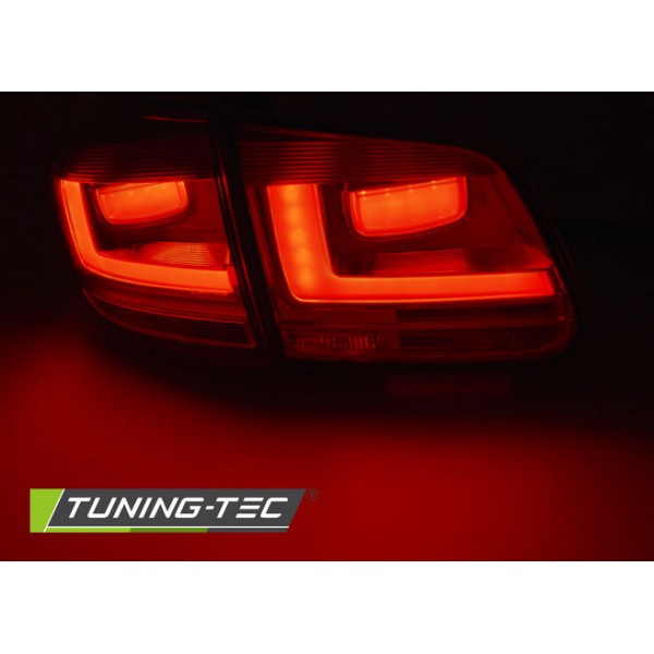 Оптика альтернативная LED задняя Volkswagen Tiguan (2007-2011) красно-белая