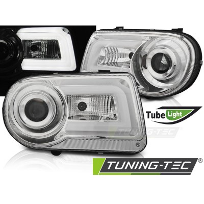 Оптика альтернативная Tube-Lights передняя Chrysler 300C (2004-2010) хром