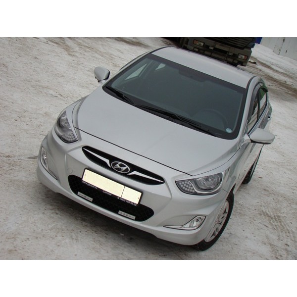 Ресницы на фары Hyundai Solaris (2010-...)