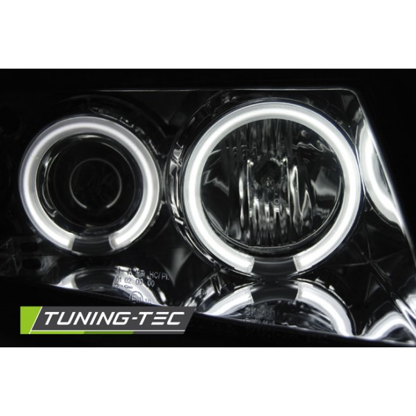 Оптика альтернативная передняя Angel Eyes CCFL Tuning-Tec Volkswagen Passat B5 (1996-2000) хром