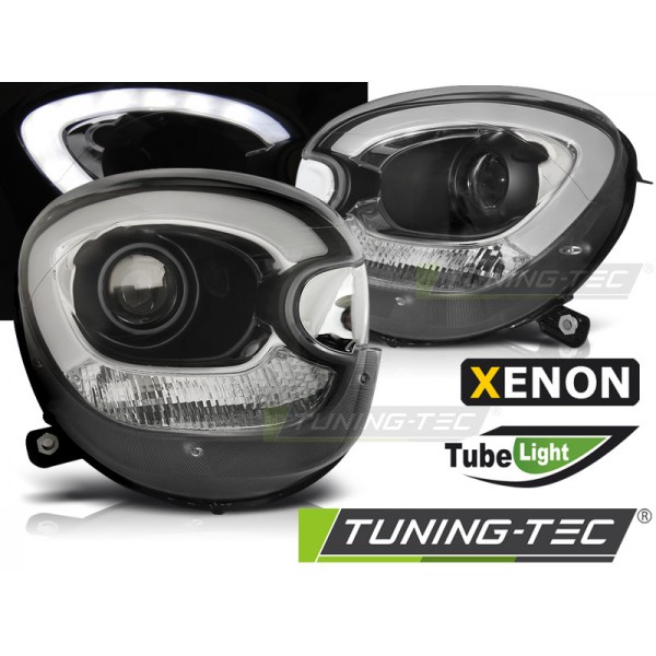 Оптика альтернативная XENON линзованная передняя Tube Light Mini Cooper/Countryman R60 (2010-2014) черная