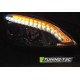 Оптика альтернативная передняя Daylight Xenon Mercedes W221 S-klasse (2005-2009) черная