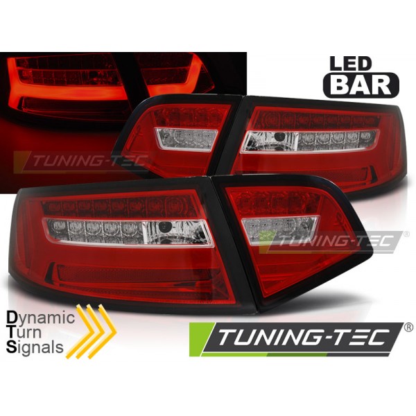 Оптика альтернативная LED Bar задняя Audi A6 C6 (2008-2011) красные