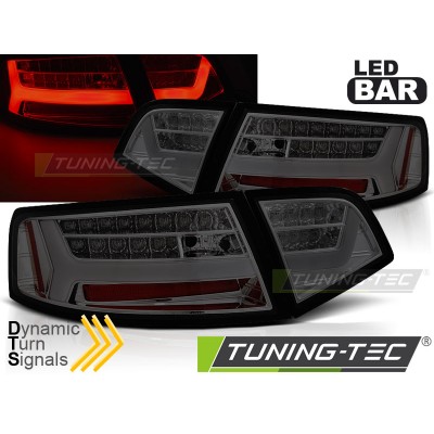 Оптика альтернативная LED Bar задняя Audi A6 C6 (2008-2011) тонированная