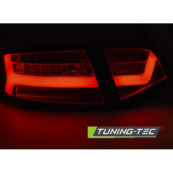Оптика альтернативная LED Bar задняя Audi A6 C6 (2008-2011) красно-тонированная