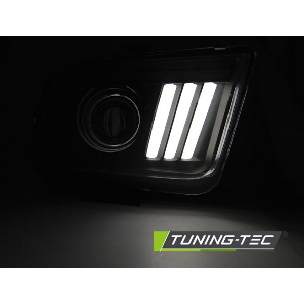 Оптика альтернативная передняя Tuning-Tec TubeLight Ford  Mustang V (2004-2009) черная