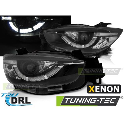 Оптика альтернативная передняя Tuning-Tec TrueDRL Xenon Mazda CX-5 (2011-2015) черная