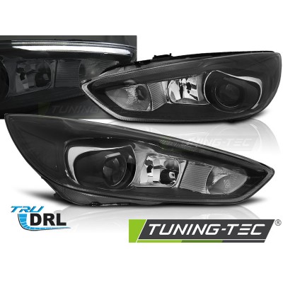 Оптика альтернативная передняя Tuning-Tec TrueDRL Ford Focus III (2014-...) черная