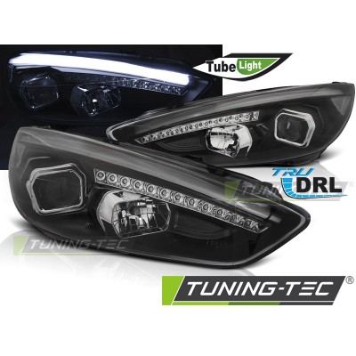 Оптика альтернативная передняя Tuning-Tec TubeLight Ford Focus III (2014-...) черная