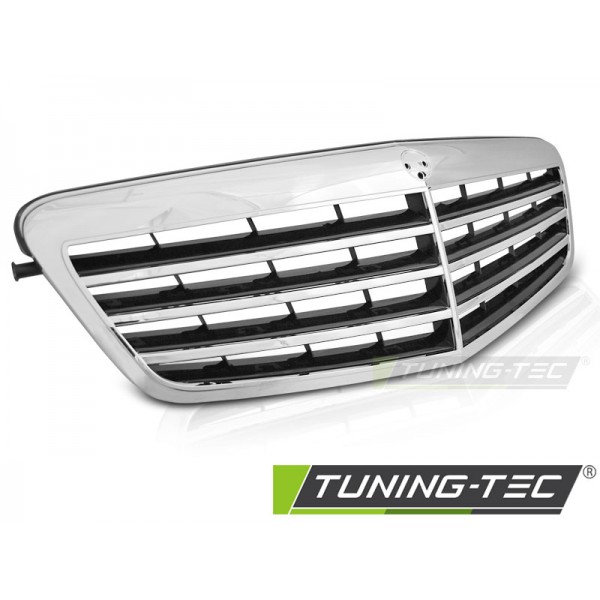Решетка радиатора Mercedes W212 E-klasse (2009-2013) хром