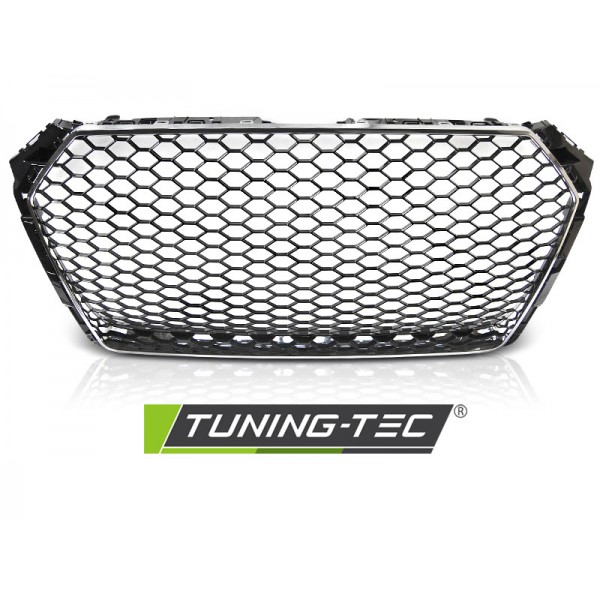 Решетка радиатора Tuning-Tec RS стиль Audi A4 B9 (2015-...) хром