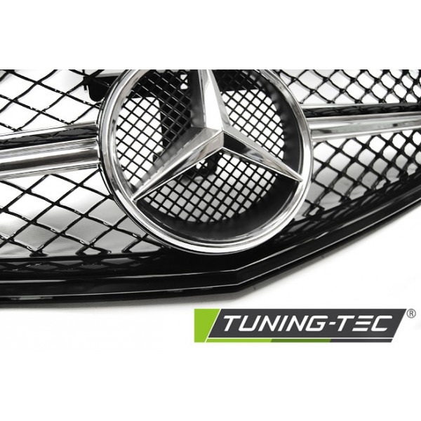 Решетка радиатора Tuning-Tec С63 Style Mercedes W204 C-klasse (2007-2014) черная-хром