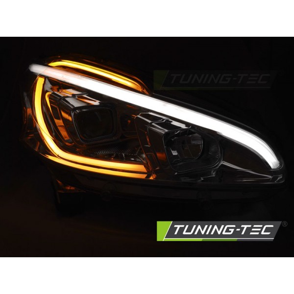 Оптика альтернативная передняя Tuning-Tec Tube Light Peugeot 208 (2012-2015) черная