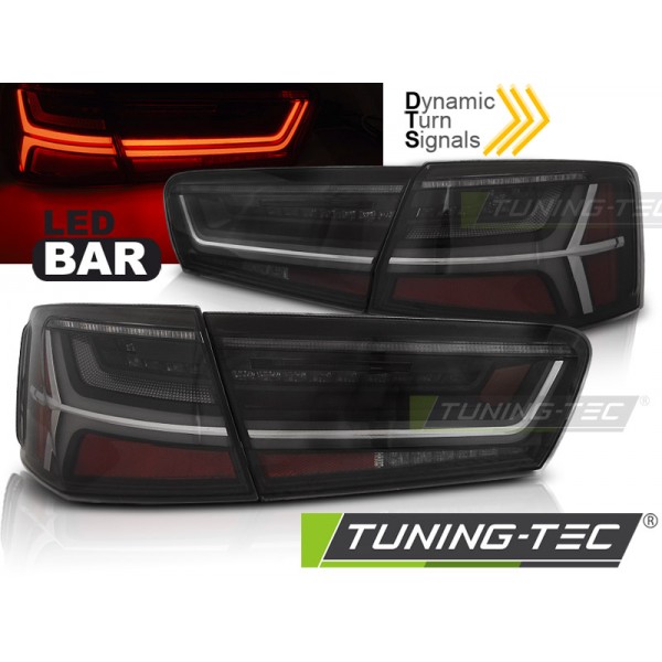 Оптика альтернативная задняя Tuning-Tec LED Bar Audi A6 C7 (2011-2014) тонированная