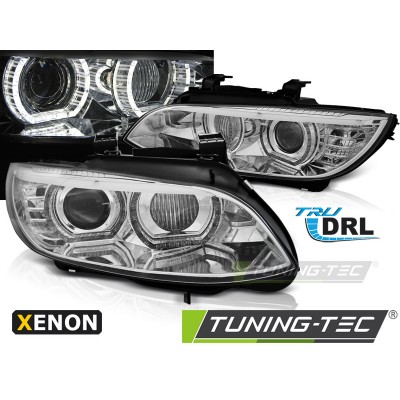 Оптика альтернативная передняя Tuning-Tec 3D Angel eyes Xenon AFS BMW e92/e93 3 серия (2006-2010) хром