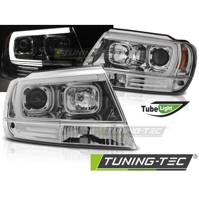 Оптика альтернативная передняя Tuning-Tec Tube Light Jeep Grand Cherokee II (1999-2005) хром
