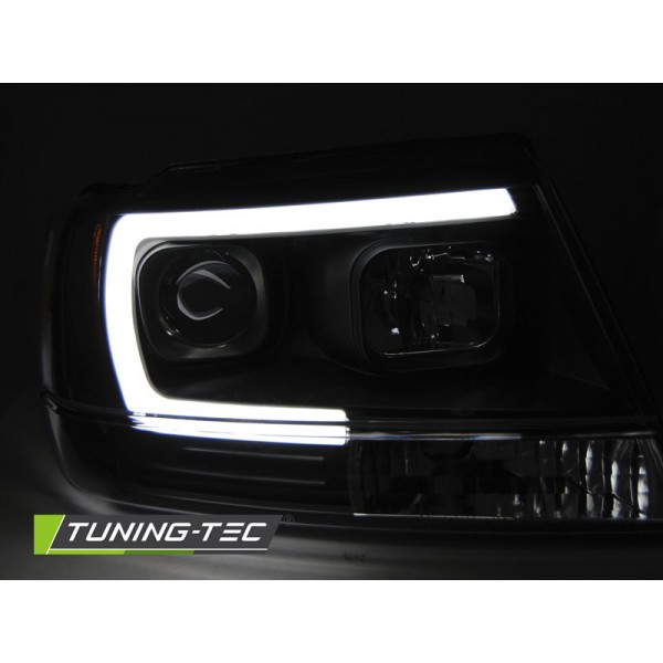 Оптика альтернативная передняя Tuning-Tec Tube Light Jeep Grand Cherokee II (1999-2005) черная