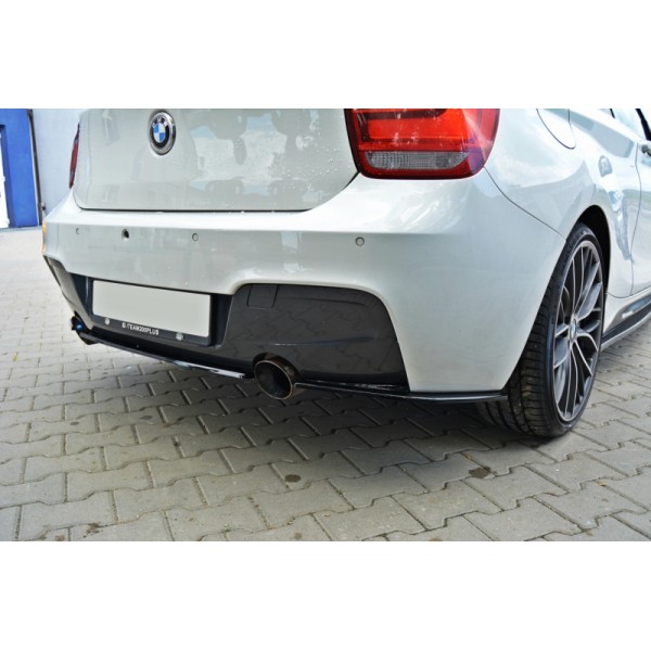 Сплиттер заднего бампера центральный без ребер BMW F20 1 серия M-Power (2011-...)