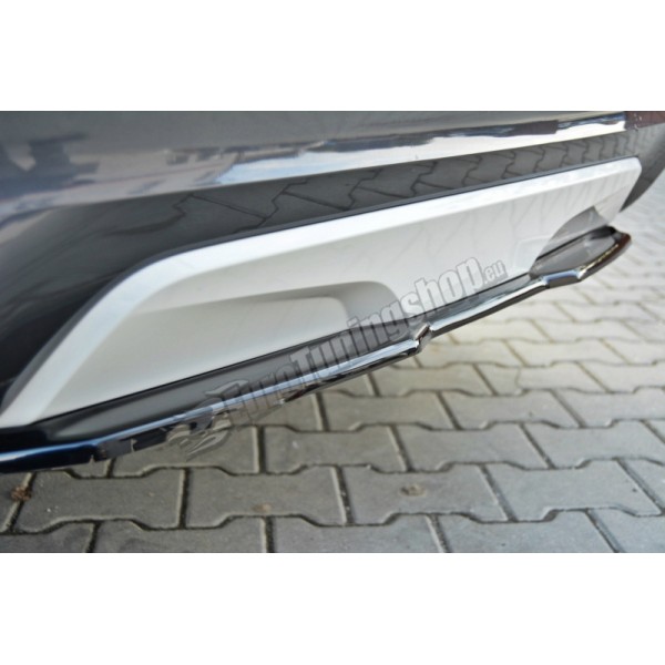 Сплиттер заднего бампера центральный BMW F26 X4 M-Packet (2014-...) без вертикальных полос