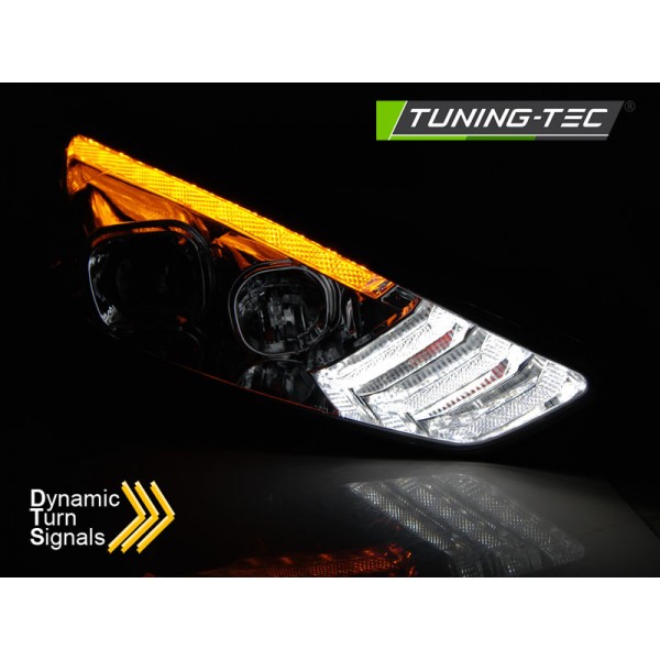 Оптика альтернативная передняя Tuning-Tec TrueDRL Ford Focus III (2014-2019) хром