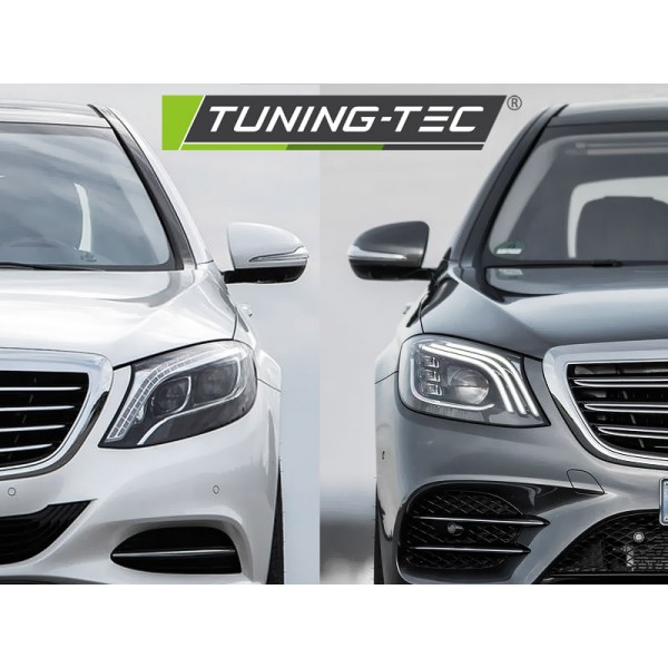 Оптика альтернативная передняя Tuning-Tec LED Mercedes W222 S-klasse (2013-2017) черная