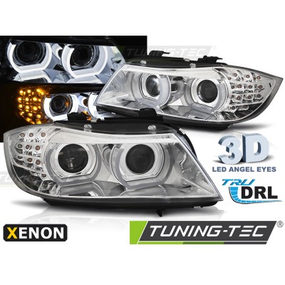Оптика альтернативная передняя Tuning-Tec TrueDRL 3D Xenon BMW e90 3 серия (2009-2011) хром